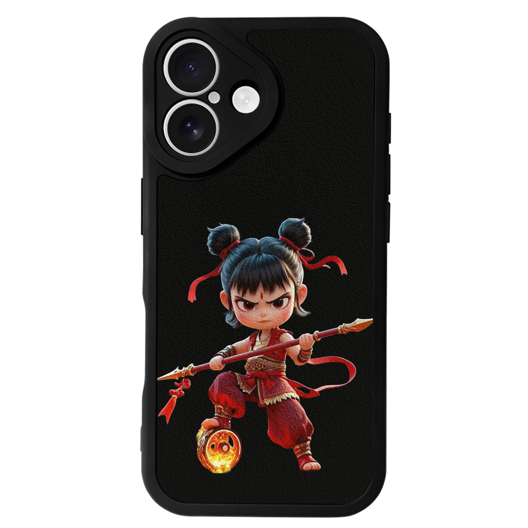 （画像用） Ne Zha 2 ナタ 魔童の大暴れ 【iPhone 16シリーズ対応】シリコンスマホケース（レザー調） 材質：シリコン
